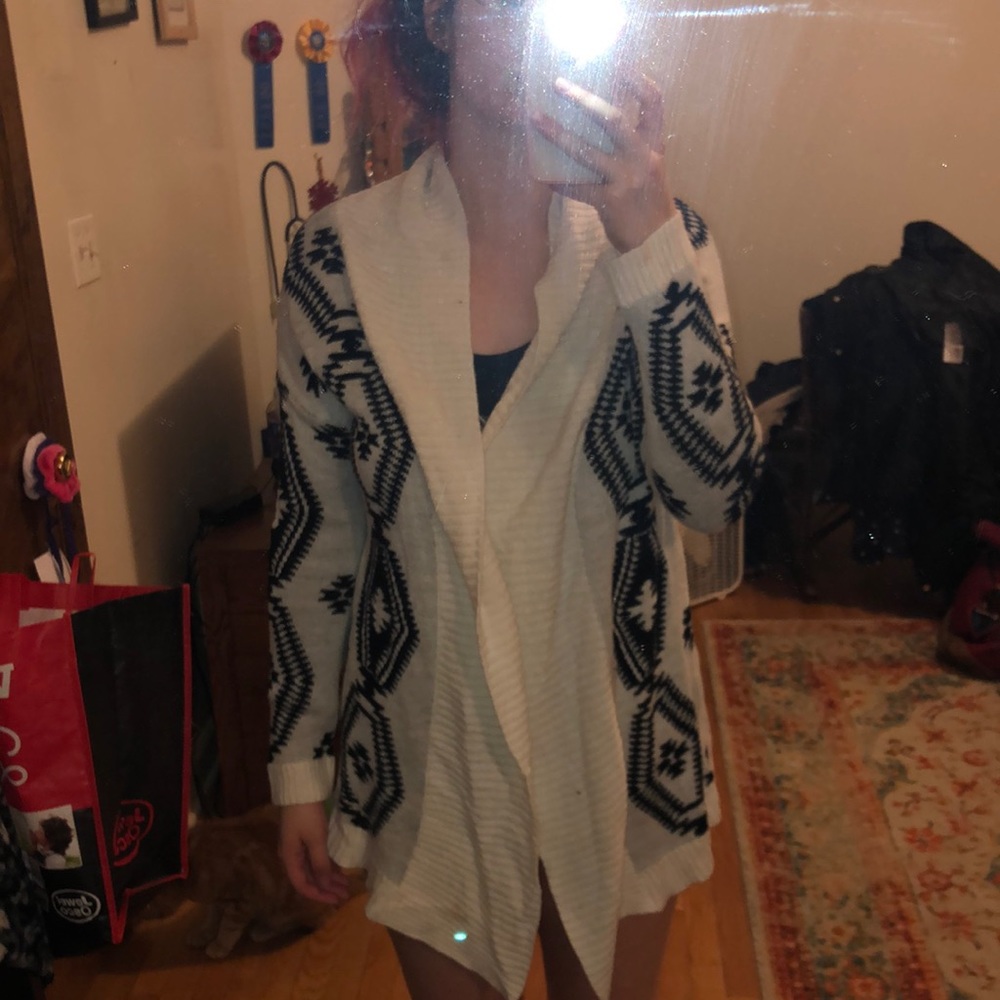 Black and white sweater